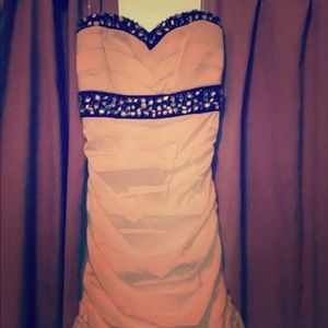 White and black sequin hearts dress